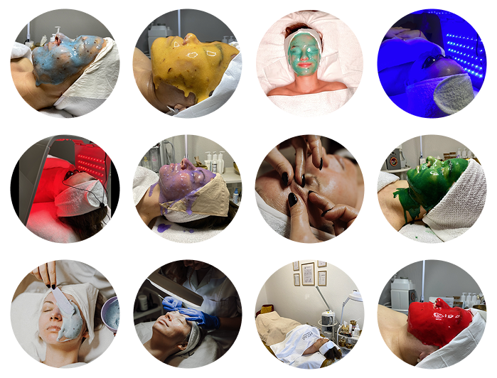 Gesichtsmasken im Kosmetikstudio